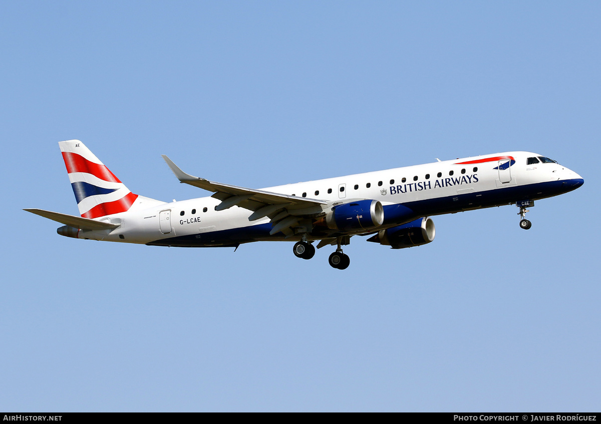 Aircraft Photo of G-LCAE | Embraer 190SR (ERJ-190-100SR) | British Airways | AirHistory.net #457423
