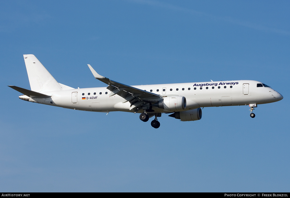 Aircraft Photo of D-AEMF | Embraer 190LR (ERJ-190-100LR) | Augsburg Airways | AirHistory.net #457430