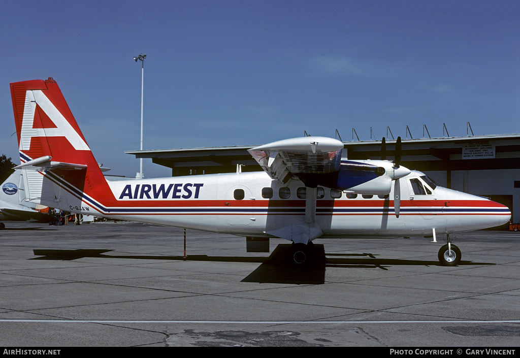 Aircraft Photo of C-GJAW | De Havilland Canada DHC-6-200 Twin Otter | AirWest Airlines | AirHistory.net #457463