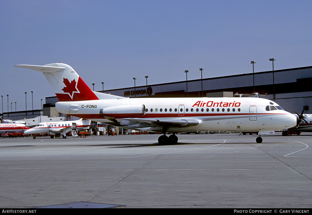 Aircraft Photo of C-FONG | Fokker F28-1000 Fellowship | Air Ontario | AirHistory.net #457473