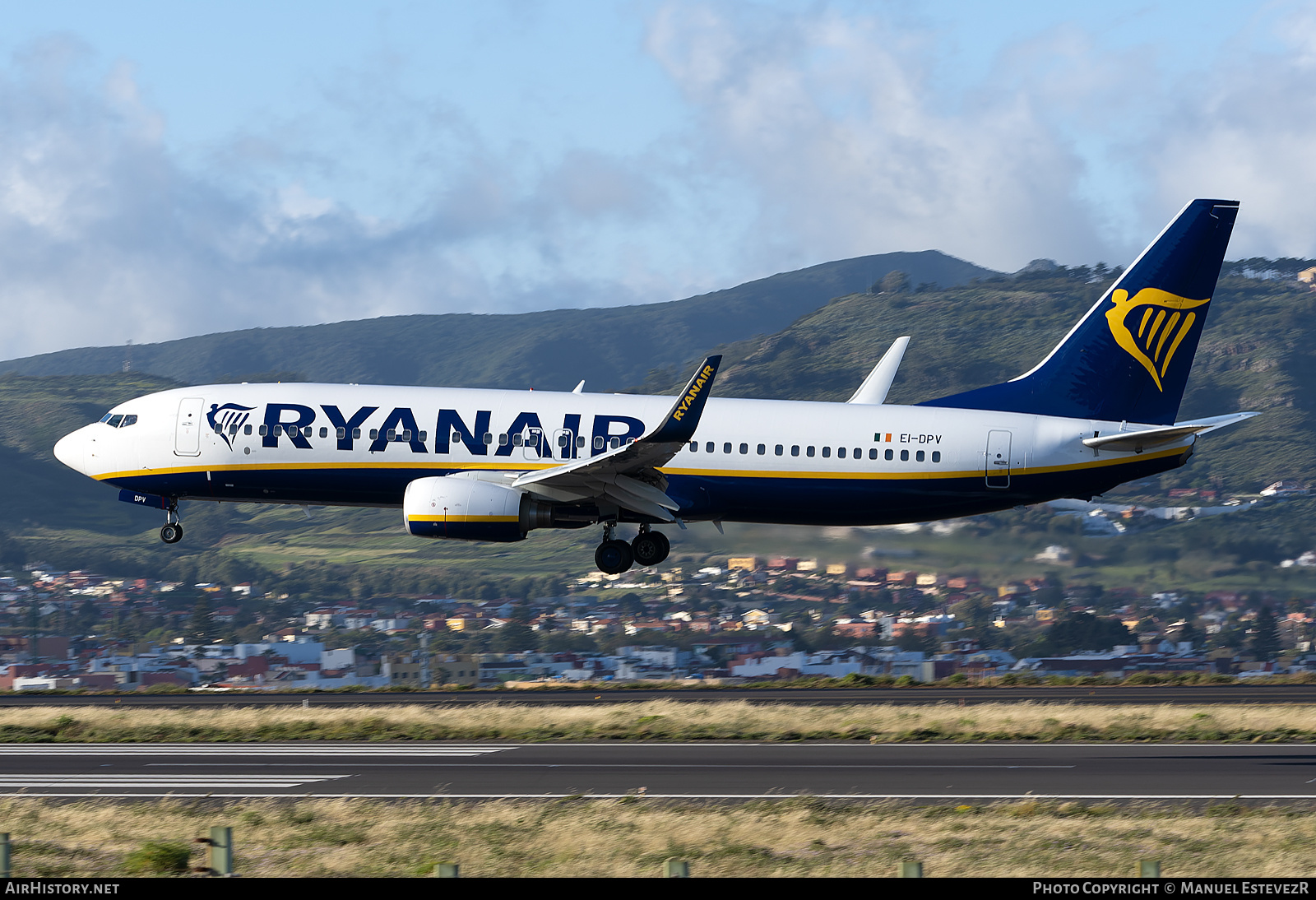 Aircraft Photo of EI-DPV | Boeing 737-8AS | Ryanair | AirHistory.net #457491