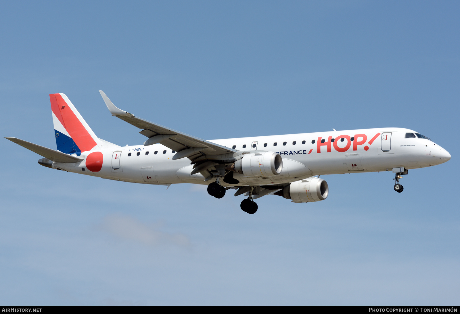 Aircraft Photo of F-HBLI | Embraer 190STD (ERJ-190-100STD) | Hop! | AirHistory.net #457660