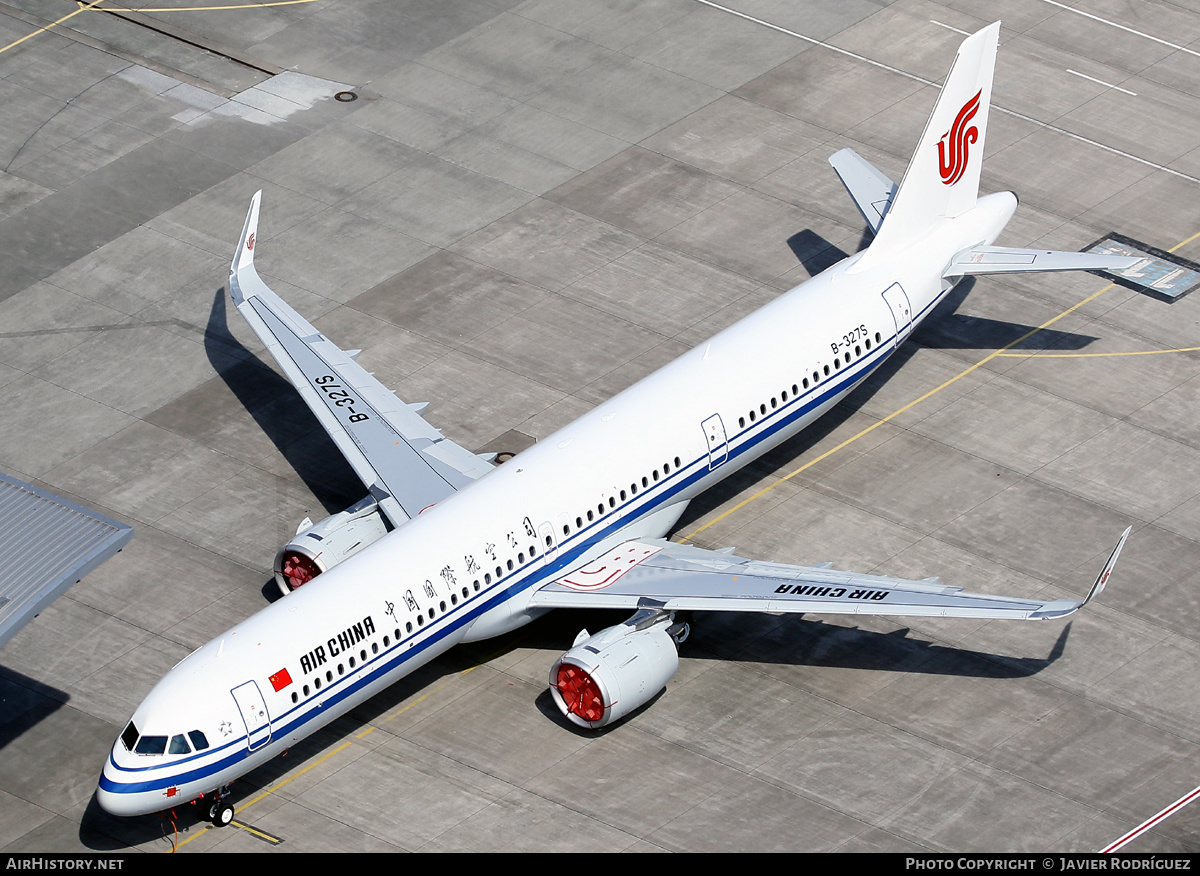 Aircraft Photo of B-327S | Airbus A321-272NX | Air China | AirHistory.net #457668