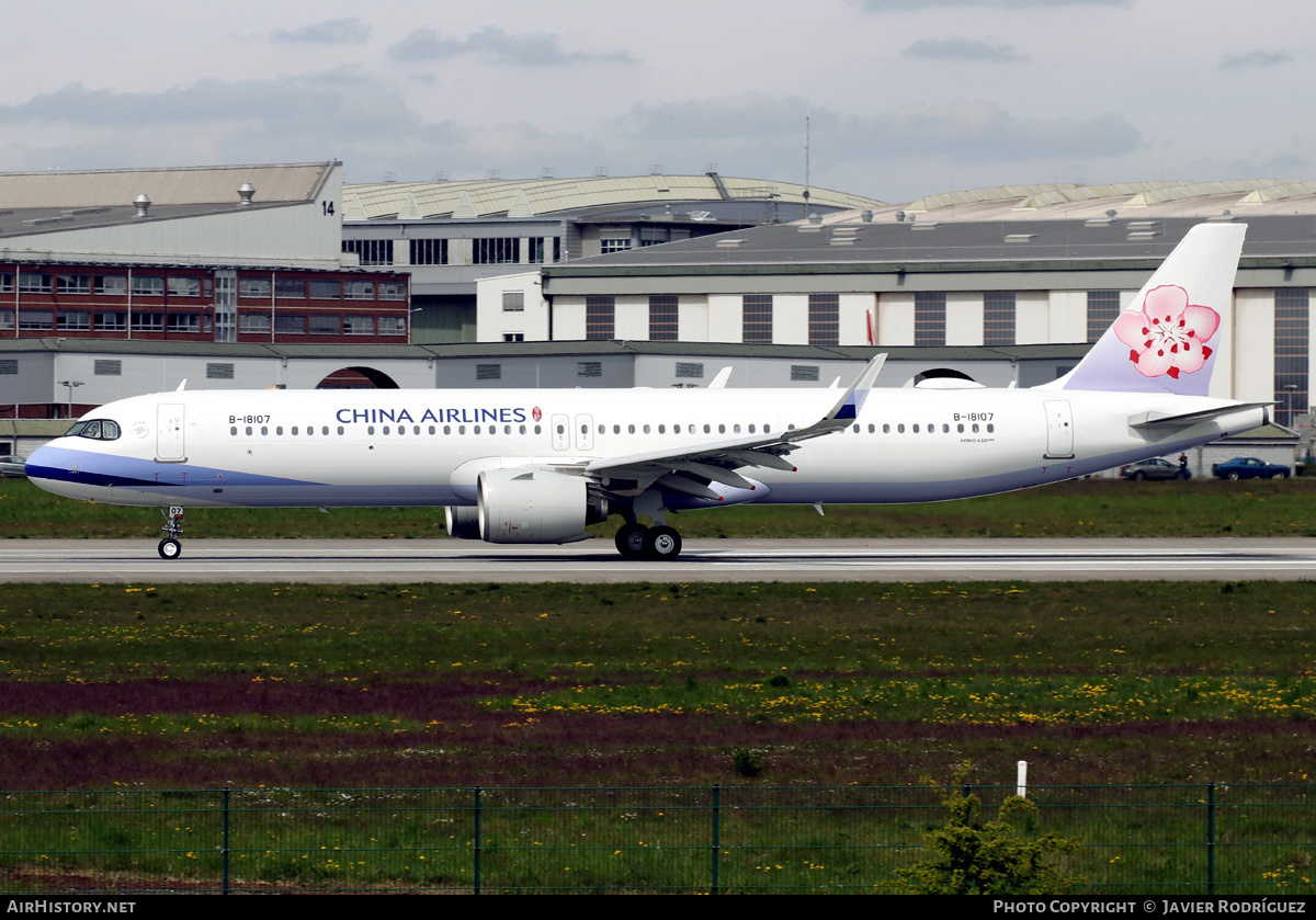 Aircraft Photo of B-18107 | Airbus A321-271NX | China Airlines | AirHistory.net #457690