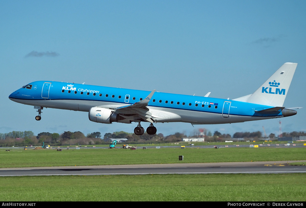 Aircraft Photo of PH-EZS | Embraer 190STD (ERJ-190-100STD) | KLM Cityhopper | AirHistory.net #457982