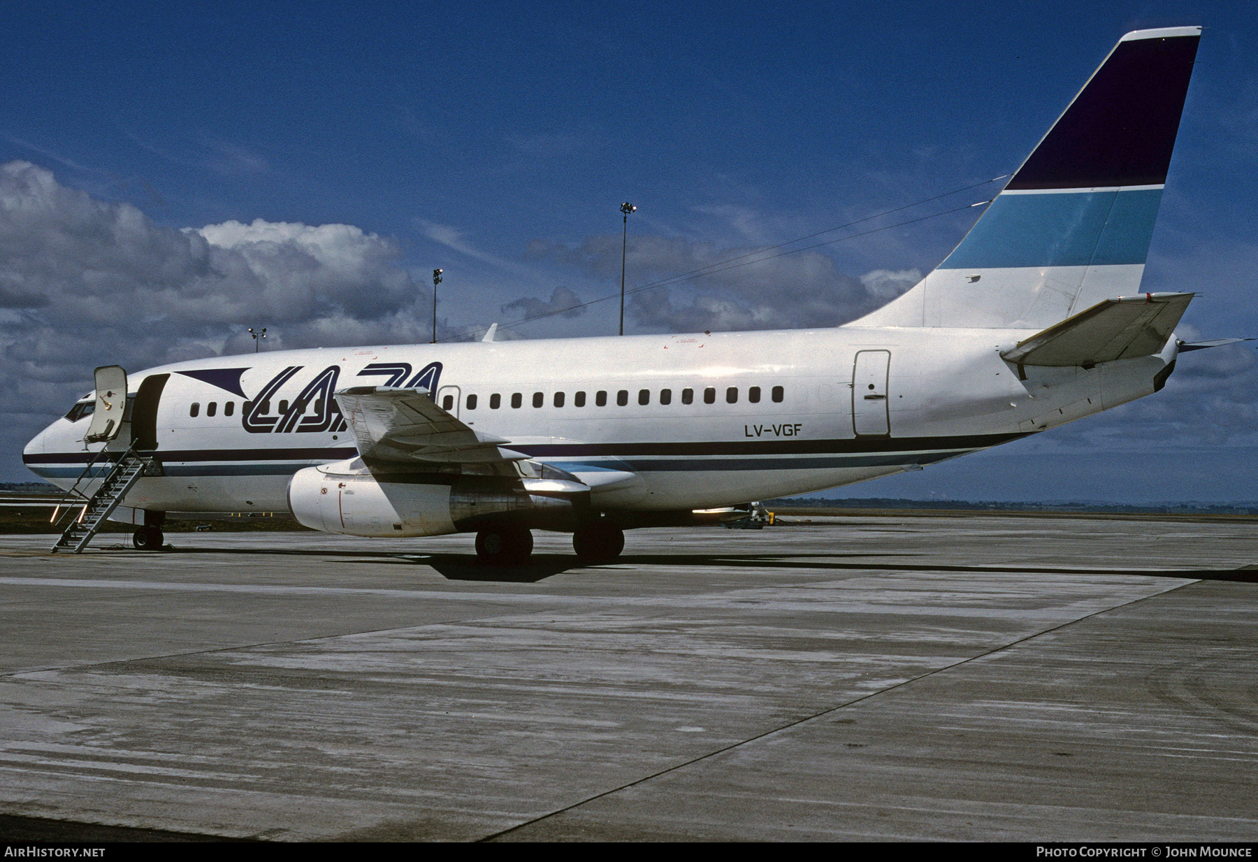 Aircraft Photo of LV-VGF / ZK-NAL | Boeing 737-2M6/Adv | LAPA - Líneas Aéreas Privadas Argentinas | AirHistory.net #458066