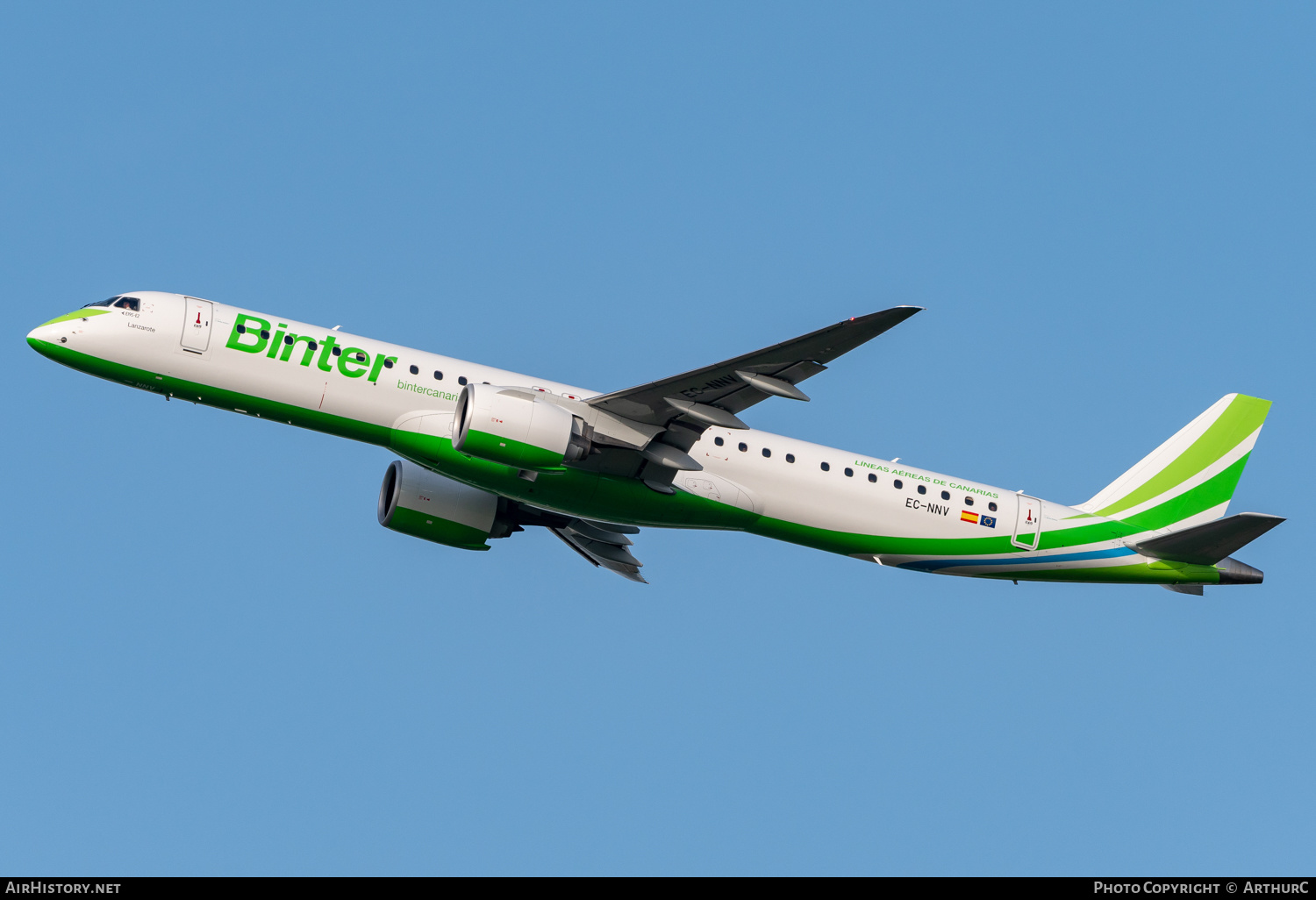 Aircraft Photo of EC-NNV | Embraer 195-E2 (ERJ-190-400) | Binter Canarias | AirHistory.net #458075