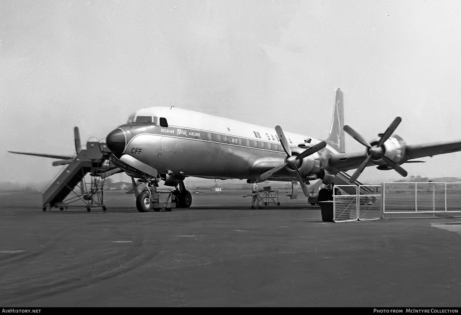 Aircraft Photo of OO-CFF | Douglas DC-7C | Sabena | AirHistory.net #458197