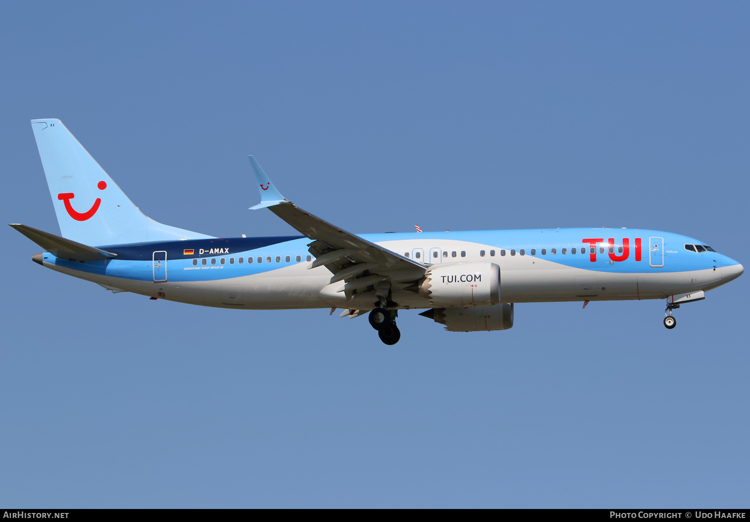 Aircraft Photo of D-AMAX | Boeing 737-8 Max 8 | TUI | AirHistory.net #458233