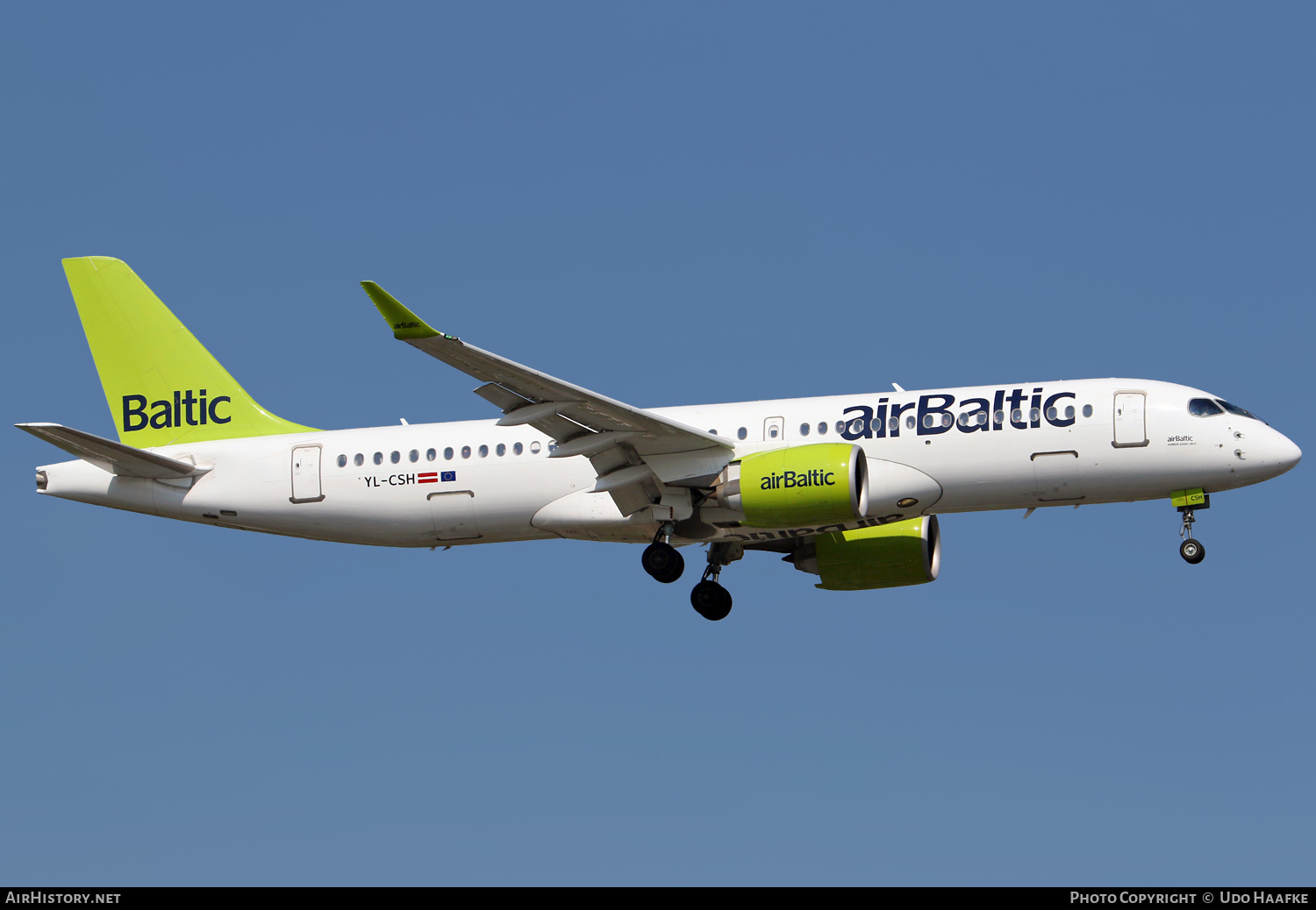 Aircraft Photo of YL-CSH | Bombardier CSeries CS300 (BD-500-1A11) | AirBaltic | AirHistory.net #458255