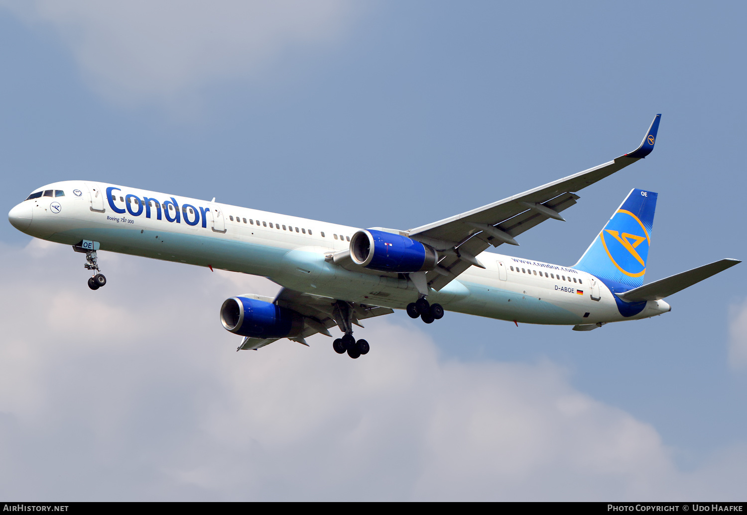 Aircraft Photo of D-ABOE | Boeing 757-330 | Condor Flugdienst | AirHistory.net #458483