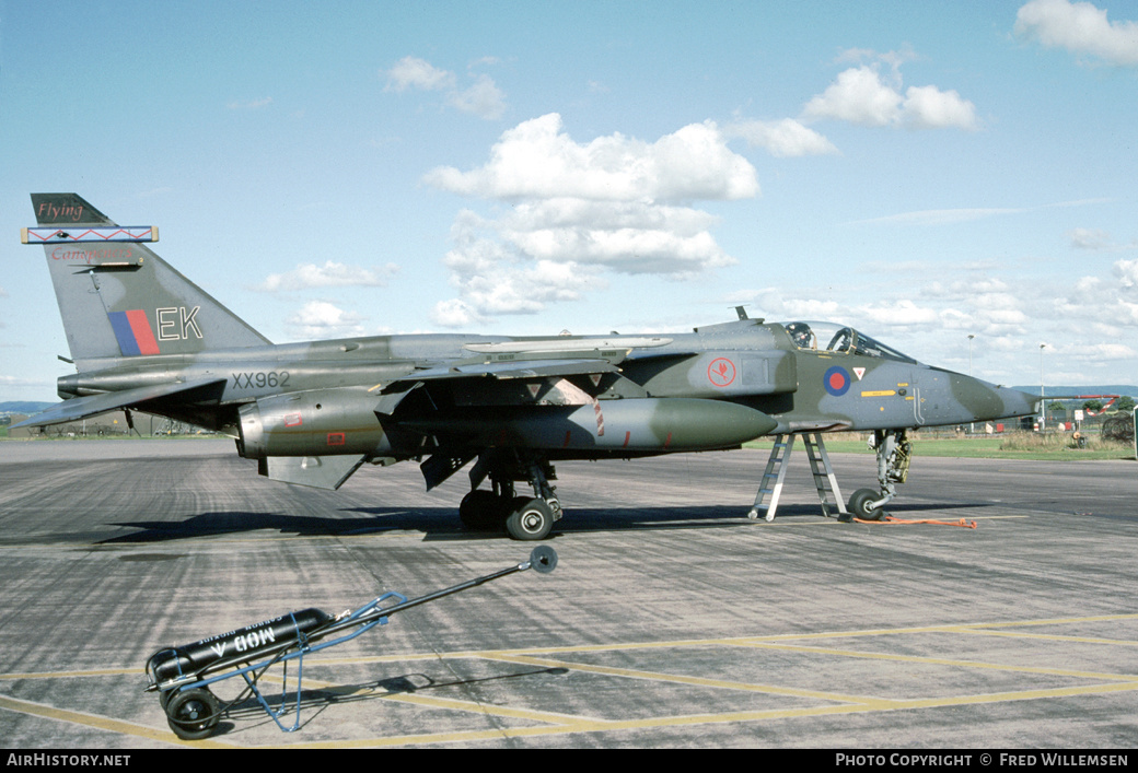 Aircraft Photo of XX962 | Sepecat Jaguar GR1B | UK - Air Force | AirHistory.net #458527