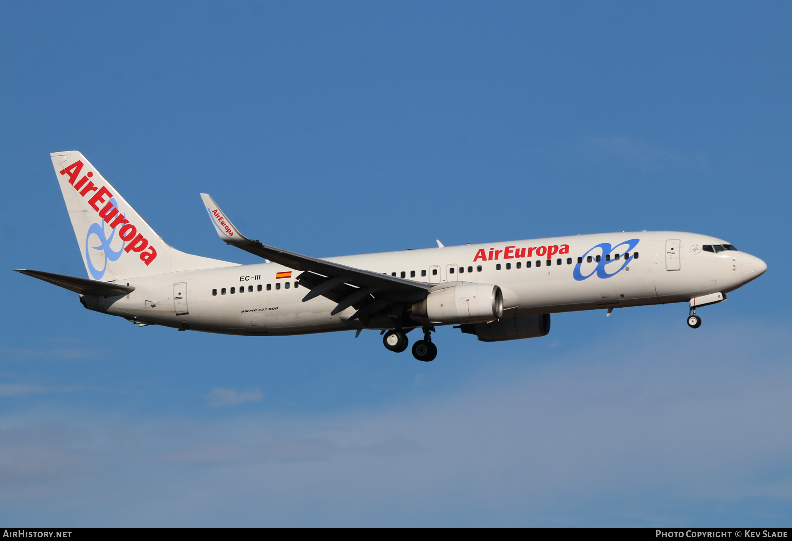 Aircraft Photo of EC-III | Boeing 737-86Q | Air Europa | AirHistory.net #458599