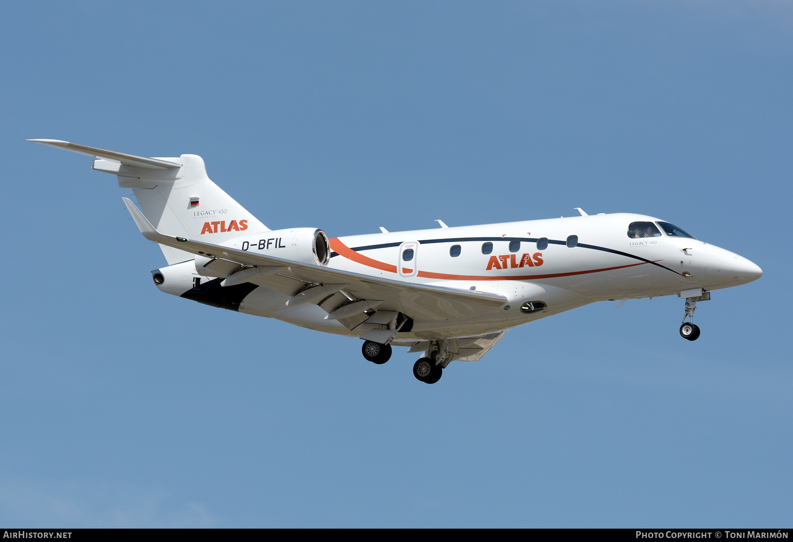 Aircraft Photo of D-BFIL | Embraer EMB-545 Legacy 450 | Atlas Air Service - AAS | AirHistory.net #458724