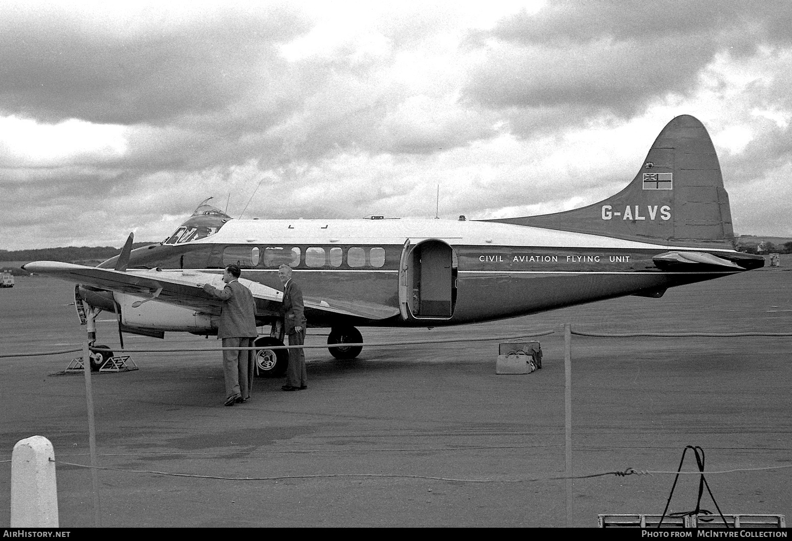 Aircraft Photo of G-ALVS | De Havilland D.H. 104 Dove 6 | Civil Aviation Flying Unit | AirHistory.net #458958