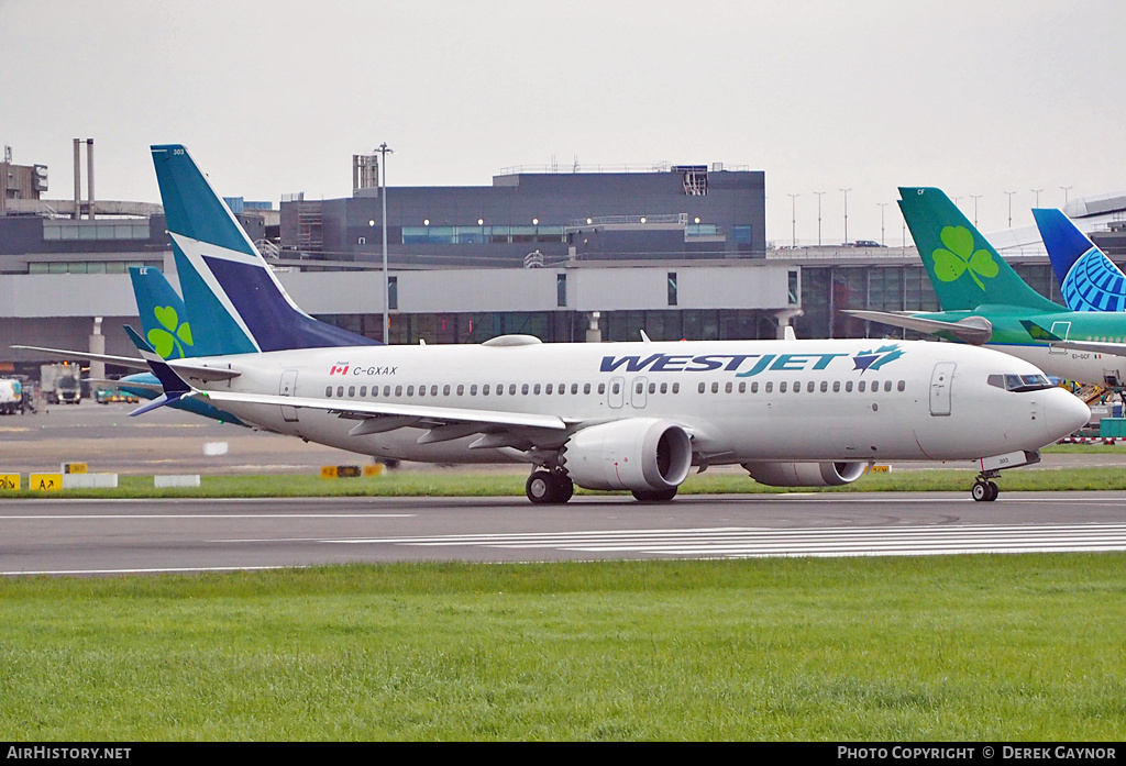 Aircraft Photo of C-GXAX | Boeing 737-8 Max 8 | WestJet | AirHistory.net #459099