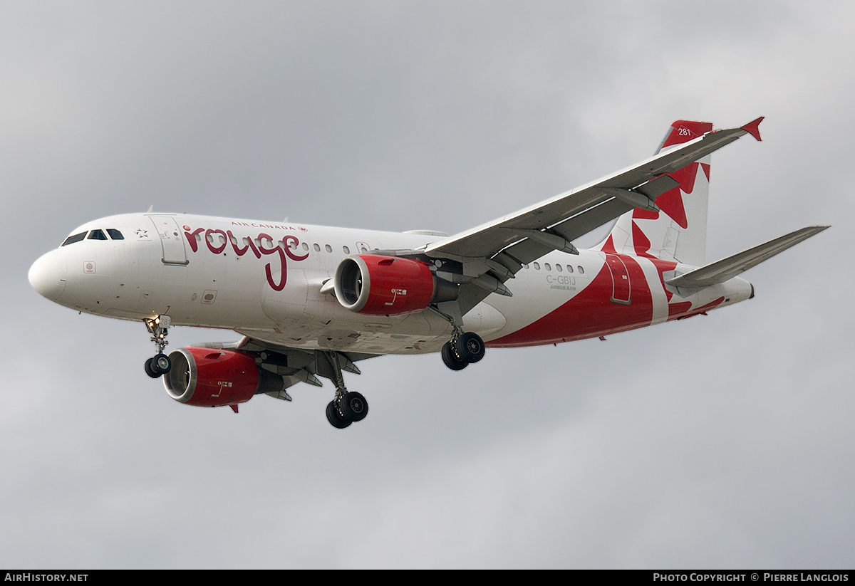 Aircraft Photo of C-GBIJ | Airbus A319-114 | Air Canada Rouge | AirHistory.net #459104