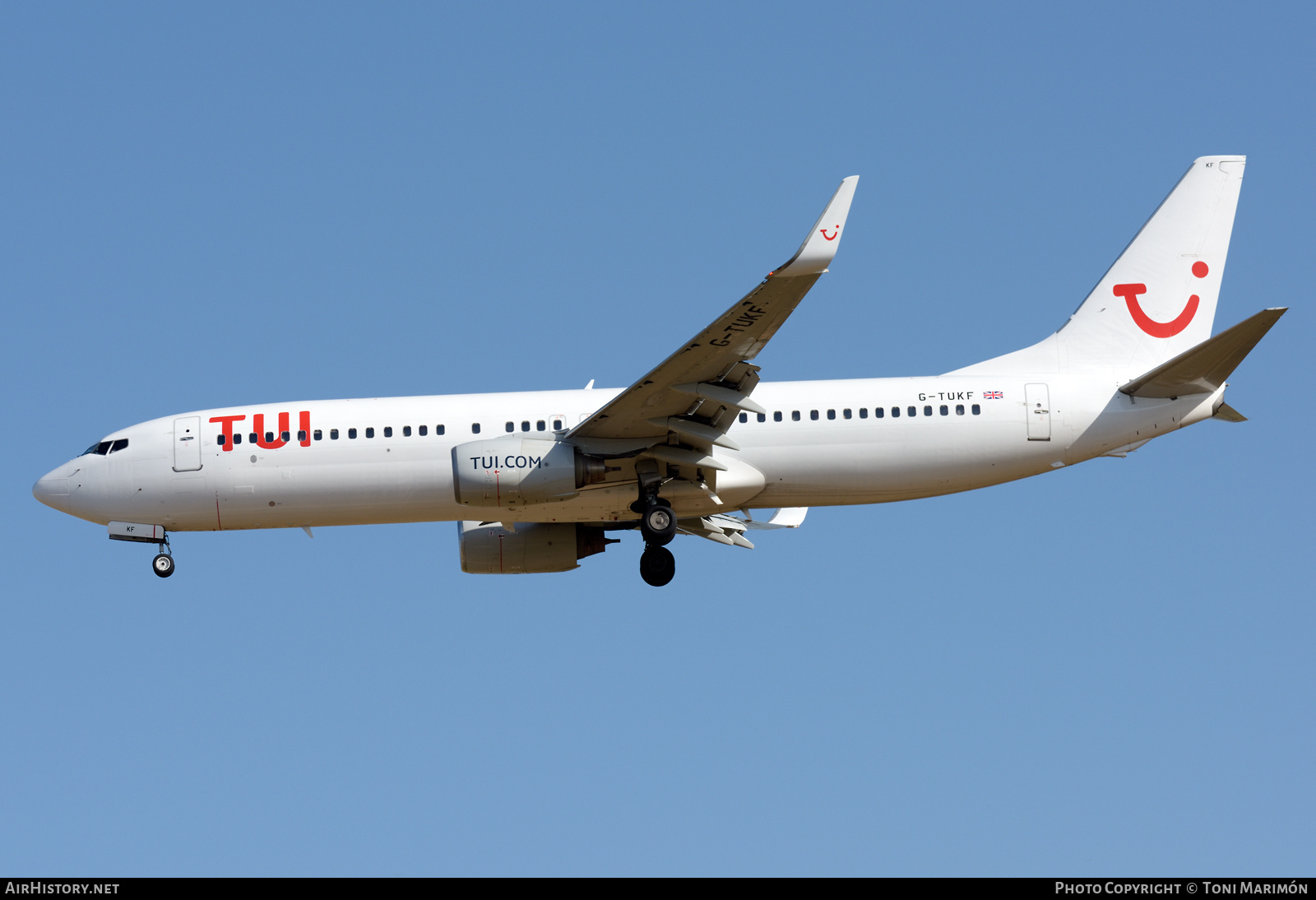 Aircraft Photo of G-TUKF | Boeing 737-8AS | TUI | AirHistory.net #459290