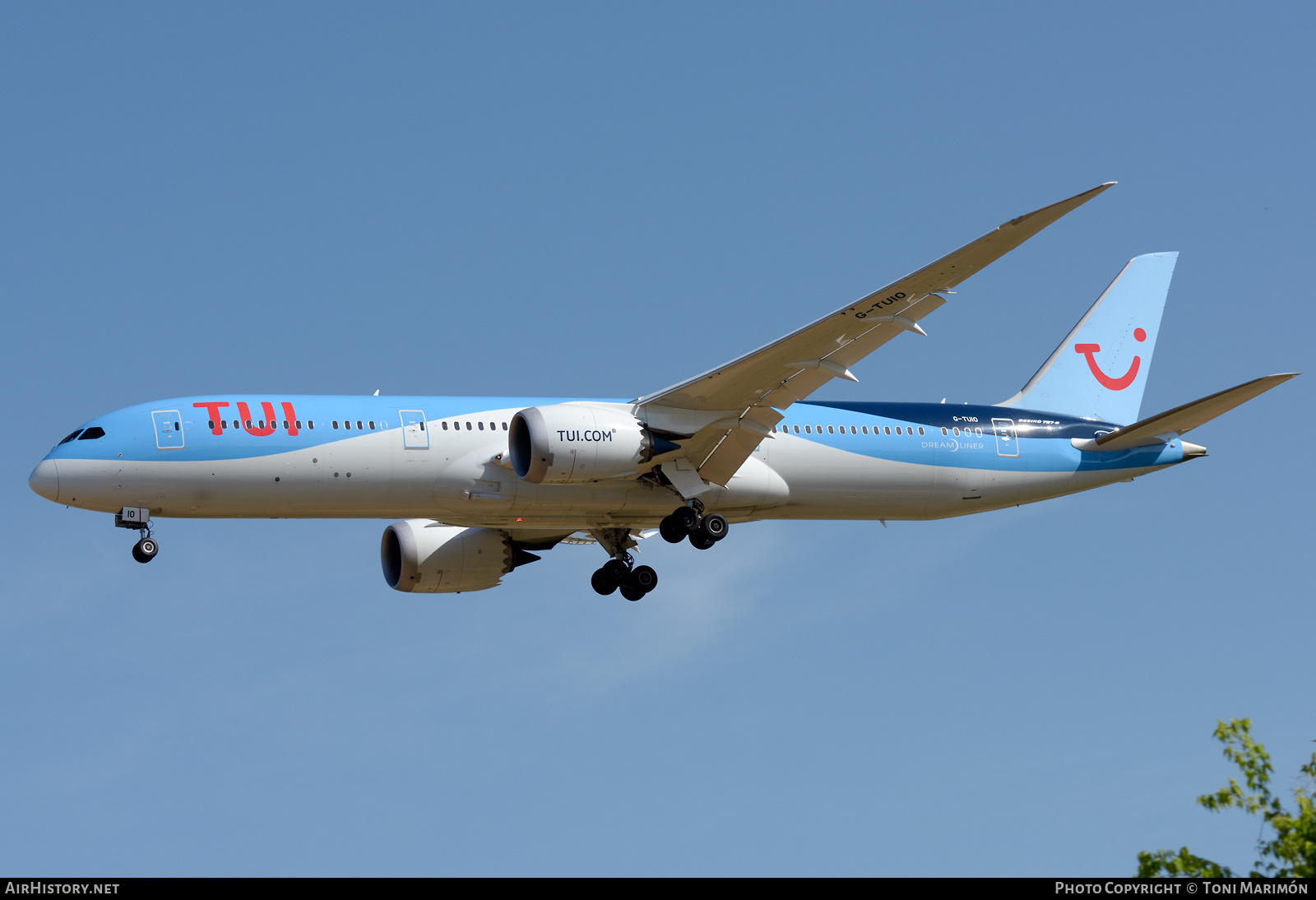 Aircraft Photo of G-TUIO | Boeing 787-9 Dreamliner | TUI | AirHistory.net #459298