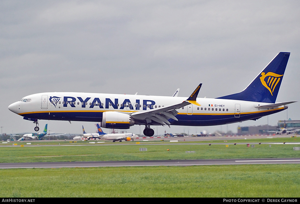 Aircraft Photo of EI-HEY | Boeing 737-8200 Max 200 | Ryanair | AirHistory.net #459340