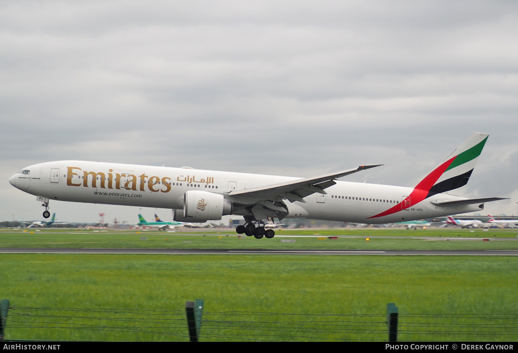 Aircraft Photo of A6-EPL | Boeing 777-31H/ER | Emirates | AirHistory.net #459578