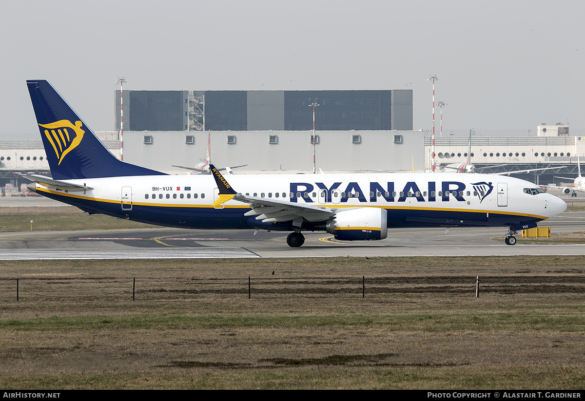 Aircraft Photo of 9H-VUX | Boeing 737-8200 Max 200 | Ryanair | AirHistory.net #459691