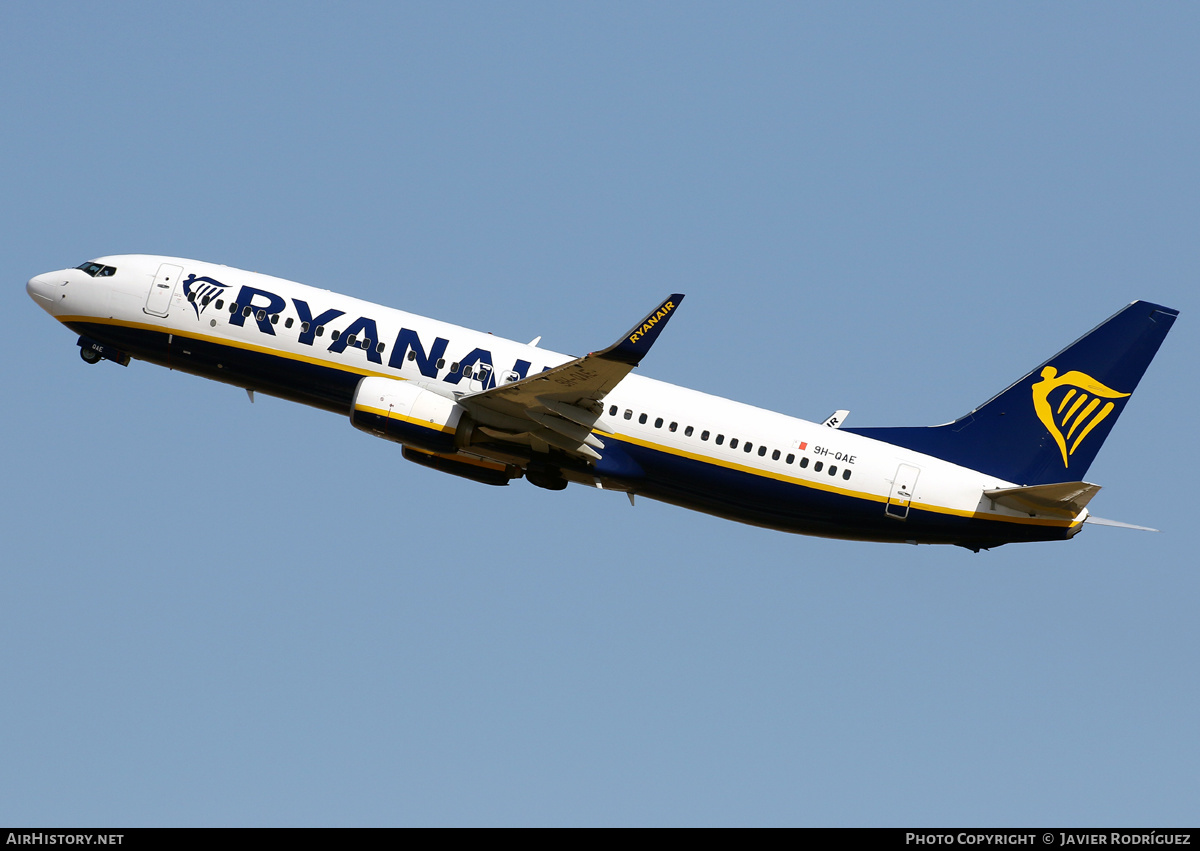 Aircraft Photo of 9H-QAE | Boeing 737-800 | Ryanair | AirHistory.net #459835