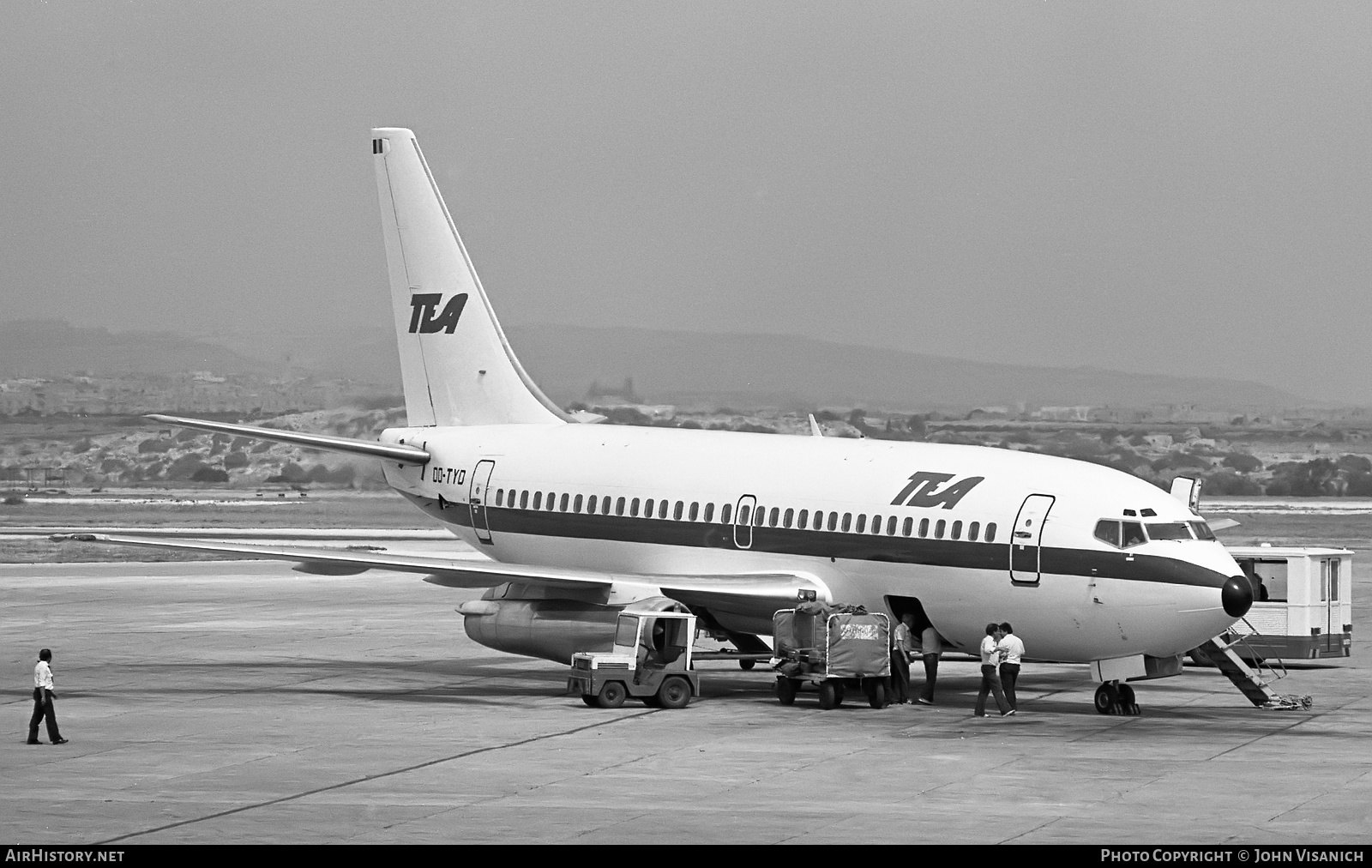Aircraft Photo of OO-TYD | Boeing 737-2S3/Adv | TEA - Trans European Airways | AirHistory.net #460229