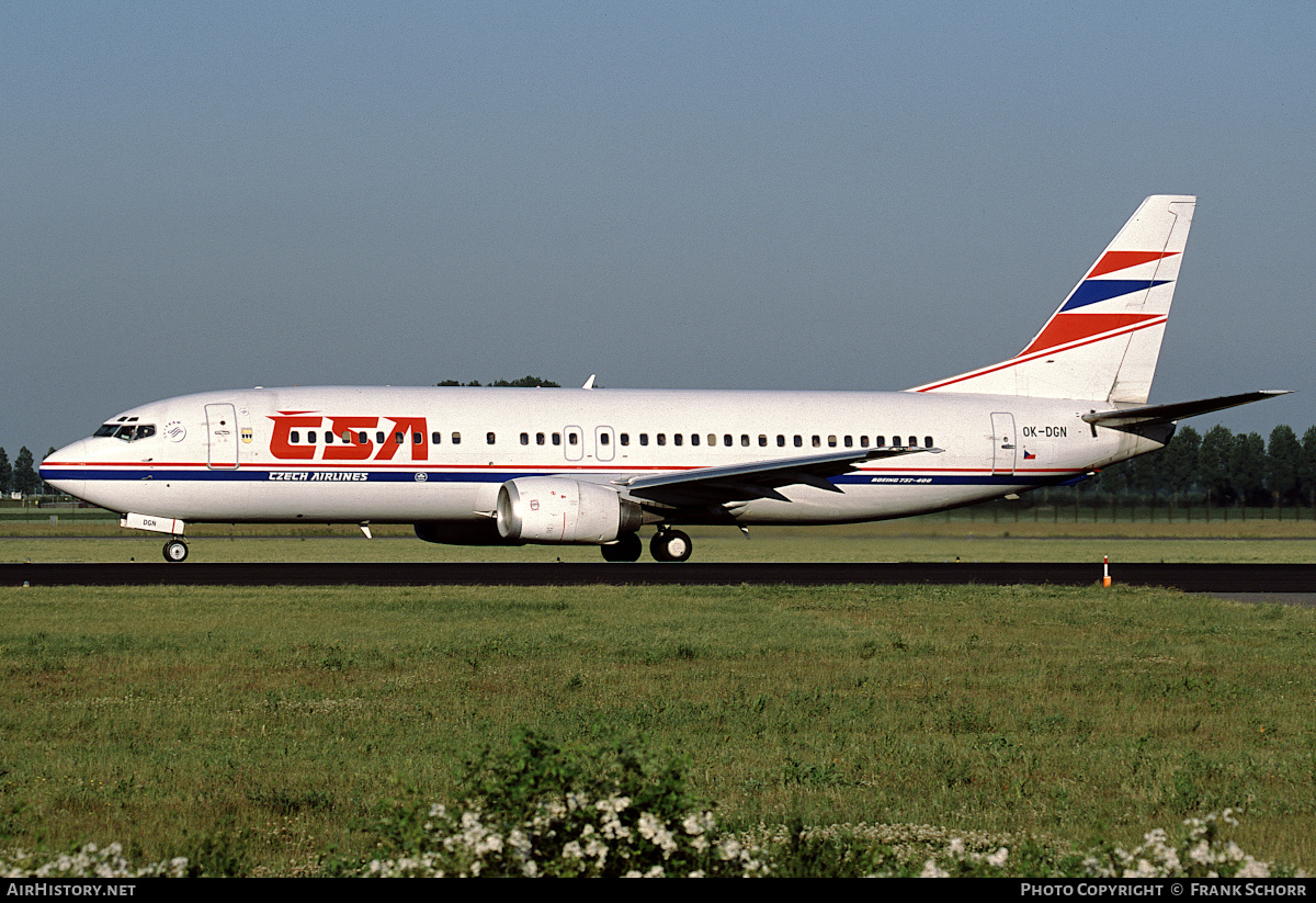 Aircraft Photo of OK-DGN | Boeing 737-45S | ČSA - Czech Airlines | AirHistory.net #460288