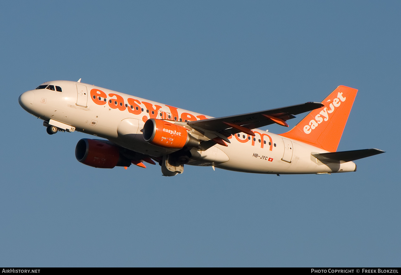 Aircraft Photo of HB-JYC | Airbus A319-111 | EasyJet | AirHistory.net #460335