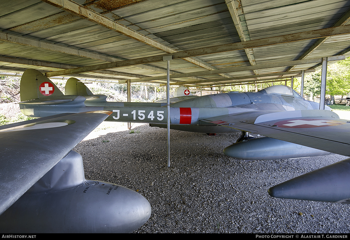 Aircraft Photo of J-1545 | De Havilland D.H. 112 Venom FB50 | Switzerland - Air Force | AirHistory.net #460569