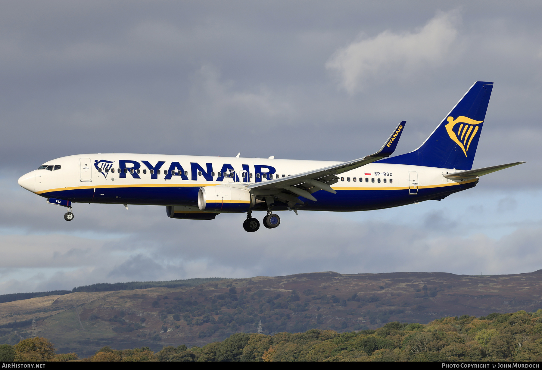 Aircraft Photo of SP-RSX | Boeing 737-800 | Ryanair | AirHistory.net #460740