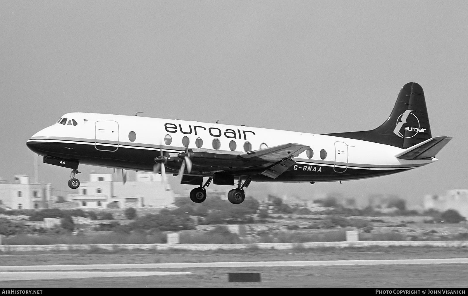 Aircraft Photo of G-BNAA | Vickers 806 Viscount | Euroair | AirHistory.net #460923