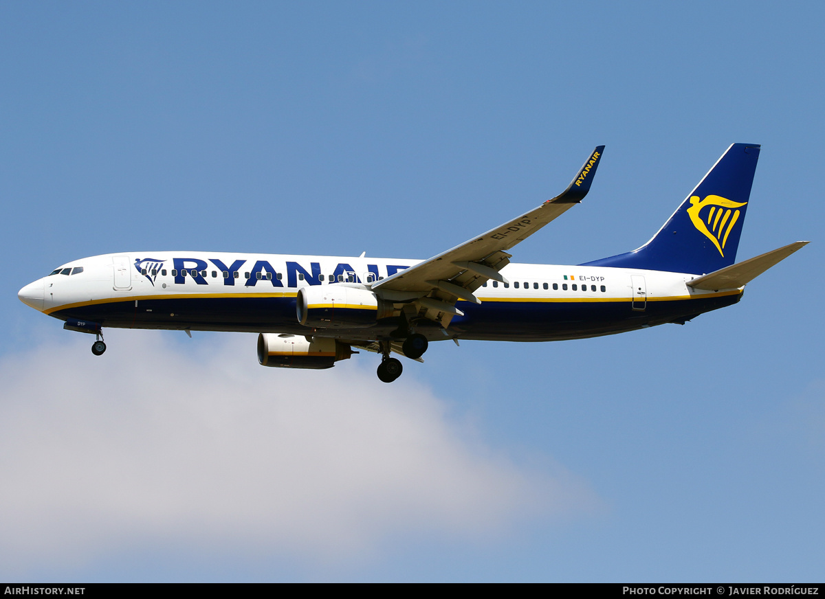 Aircraft Photo of EI-DYP | Boeing 737-8AS | Ryanair | AirHistory.net #460972