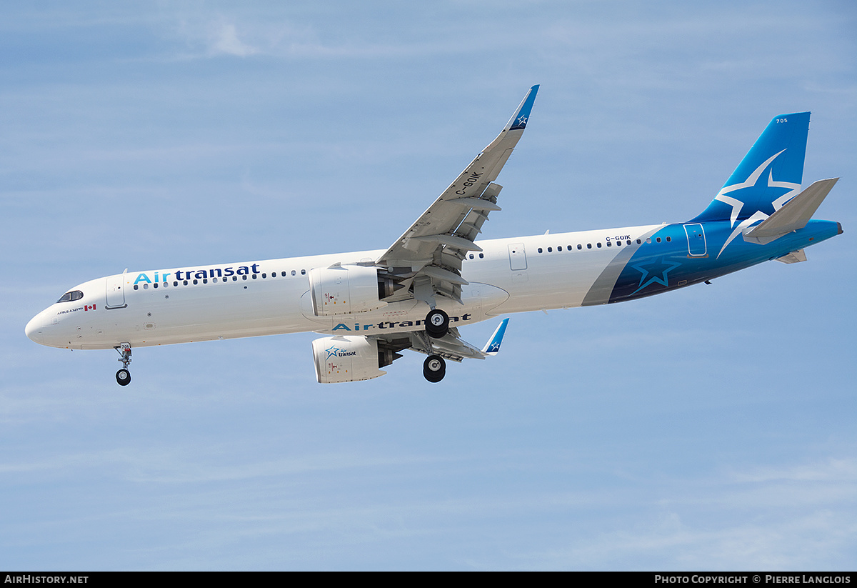 Aircraft Photo of C-GOIK | Airbus A321-271NX | Air Transat | AirHistory.net #461093