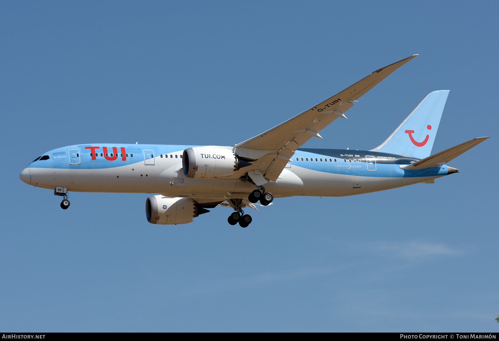 Aircraft Photo of G-TUIH | Boeing 787-8 Dreamliner | TUI | AirHistory.net #461157