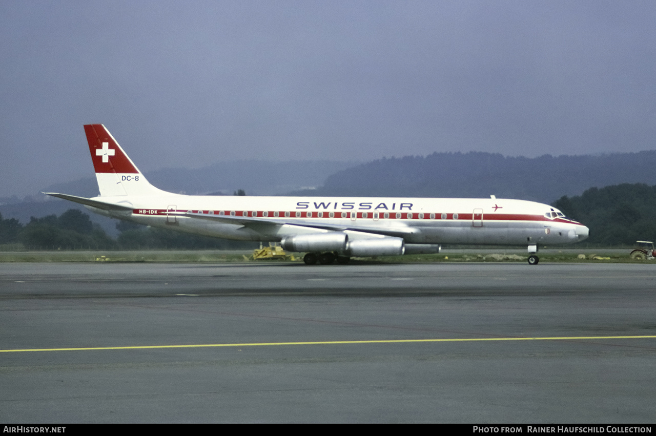 Aircraft Photo of HB-IDK | McDonnell Douglas DC-8-62CF | Swissair | AirHistory.net #461241
