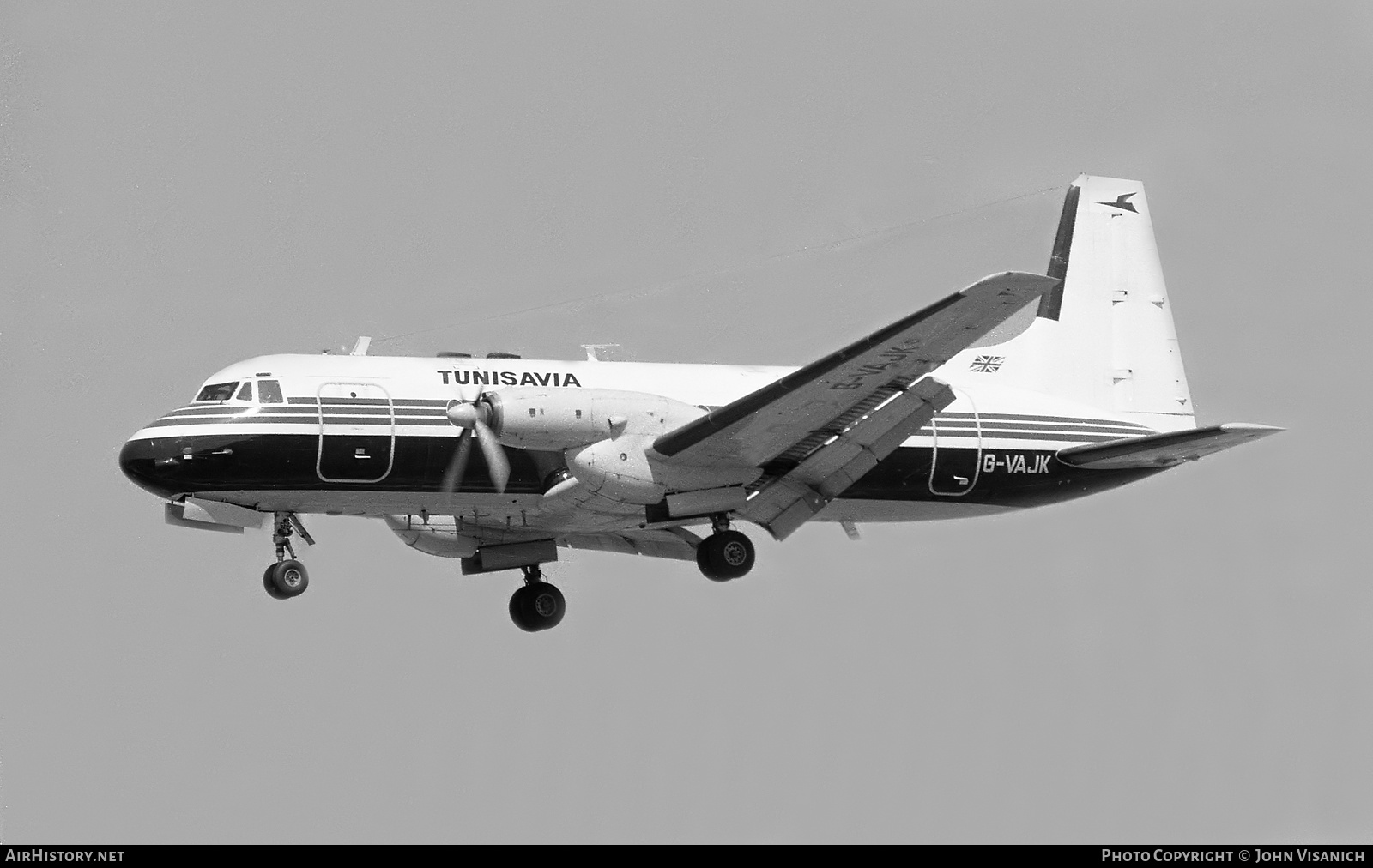 Aircraft Photo of G-VAJK | Hawker Siddeley HS-748 Srs1/105 | Tunisavia | AirHistory.net #461305