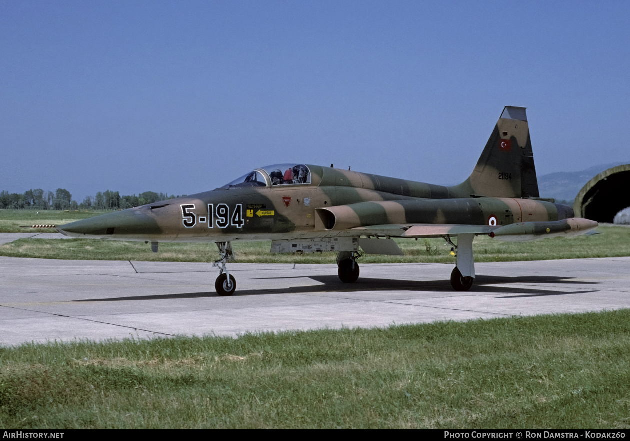 Aircraft Photo of 21194 | Northrop RF-5A Freedom Fighter | Turkey - Air Force | AirHistory.net #461410