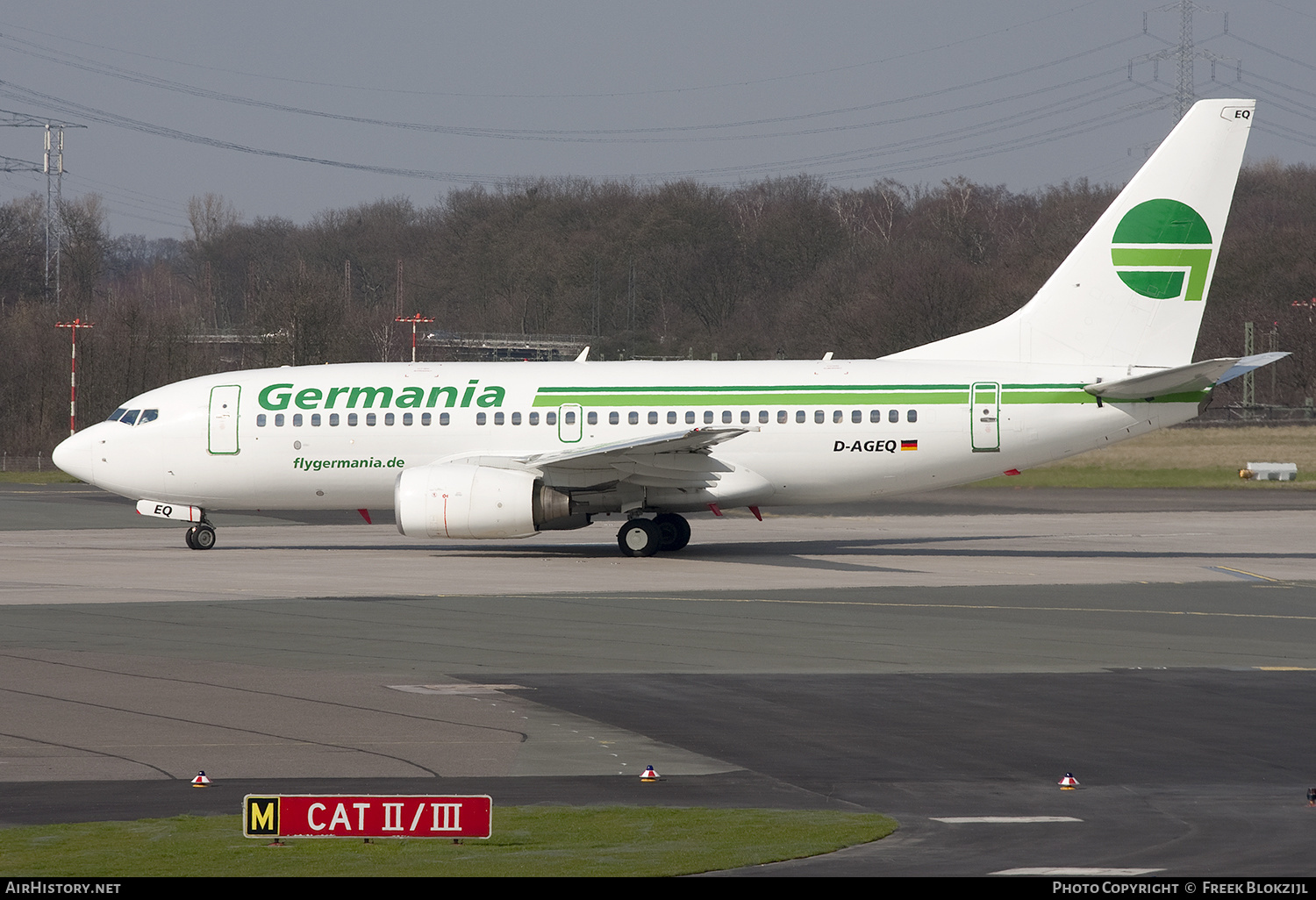 Aircraft Photo of D-AGEQ | Boeing 737-75B | Germania | AirHistory.net #461465