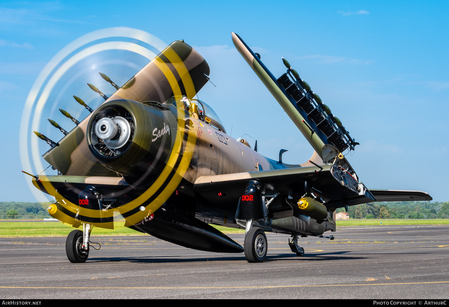 Aircraft Photo of F-AZHK / 37-002 | Douglas A-1D Skyraider (AD-4NA) | USA - Air Force | AirHistory.net #461848