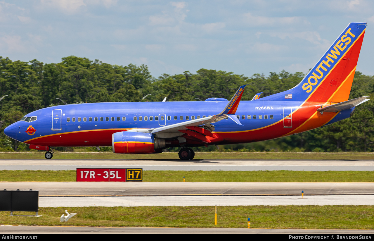 Aircraft Photo of N266WN | Boeing 737-7H4 | Southwest Airlines | AirHistory.net #461908