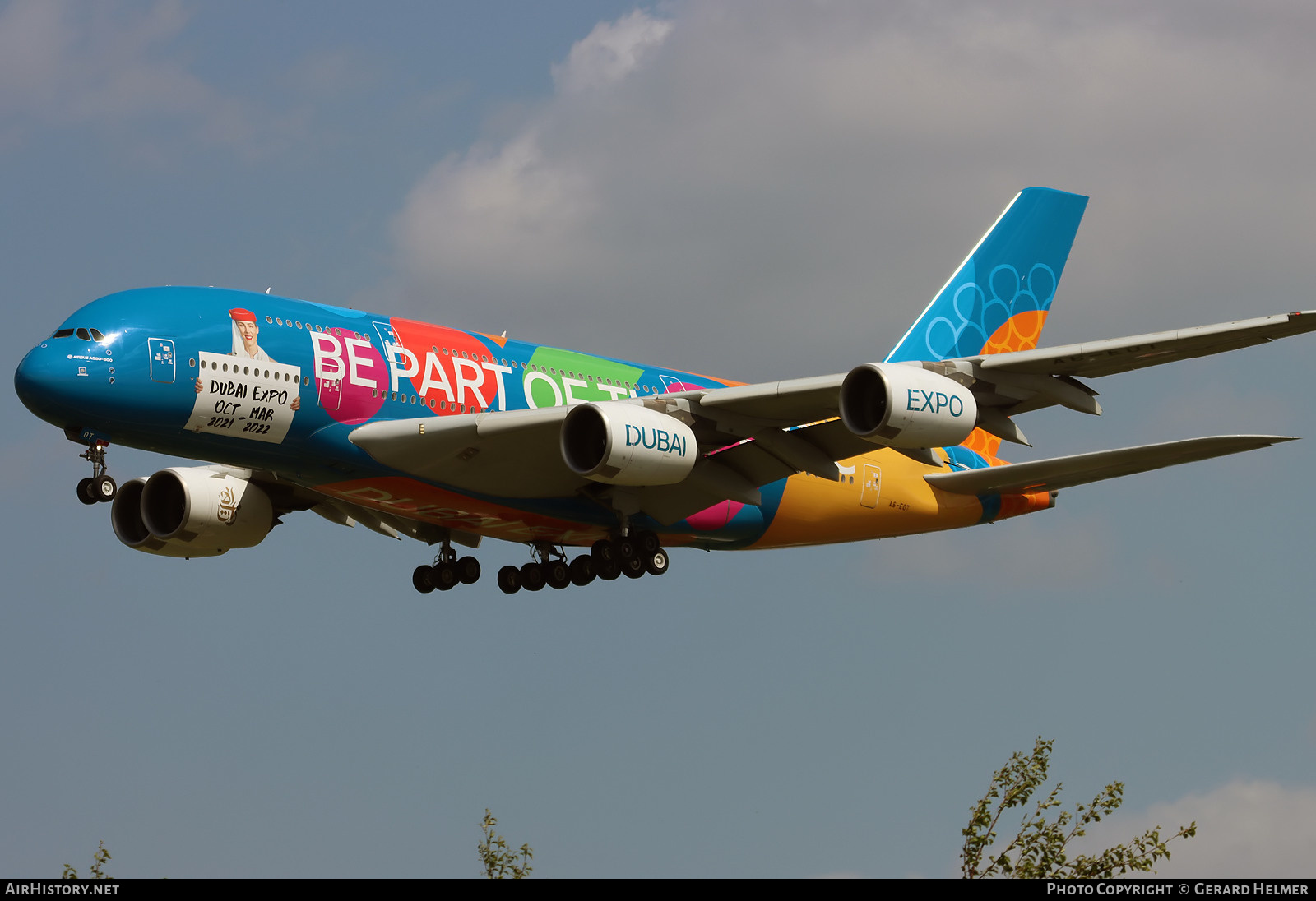 Aircraft Photo of A6-EOT | Airbus A380-861 | Emirates | AirHistory.net #462391