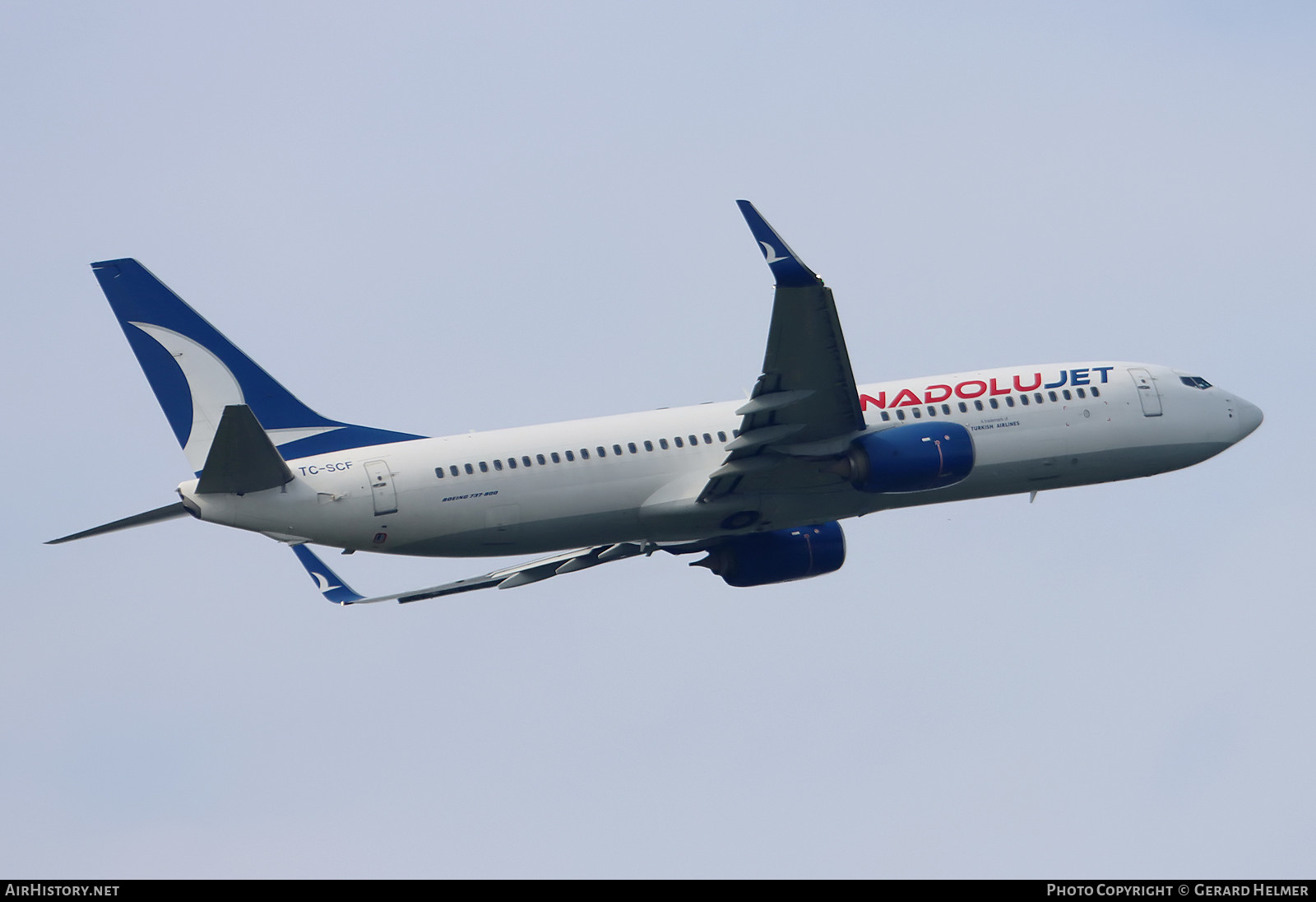 Aircraft Photo of TC-SCF | Boeing 737-8AL | AnadoluJet | AirHistory.net #462413