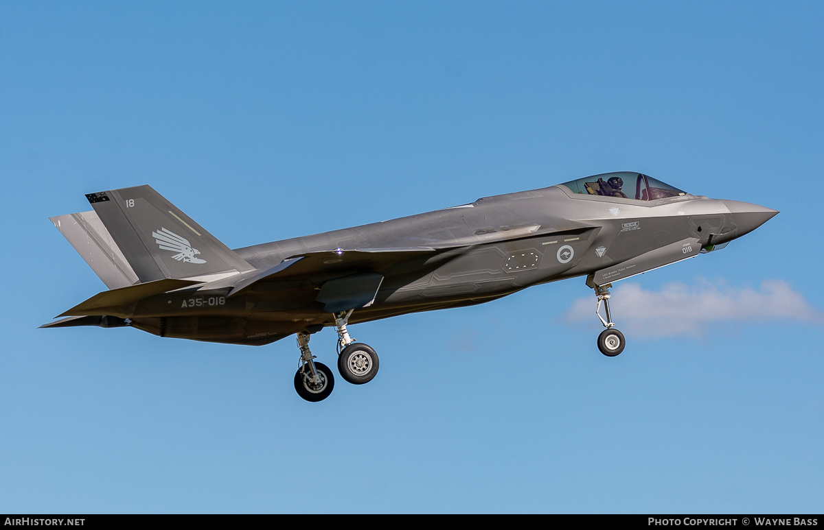 Aircraft Photo of A35-018 | Lockheed Martin F-35A Lightning II | Australia - Air Force | AirHistory.net #462711