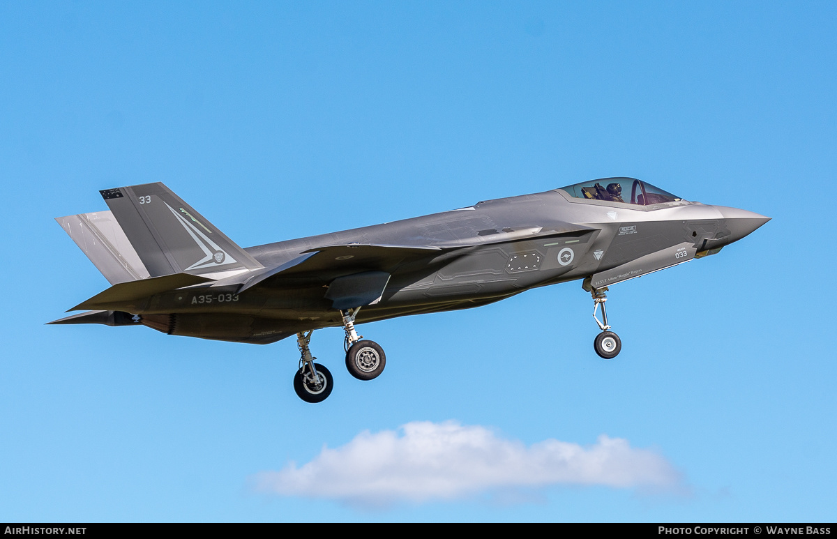 Aircraft Photo of A35-033 / 18-5404 | Lockheed Martin F-35A Lightning II | Australia - Air Force | AirHistory.net #462930