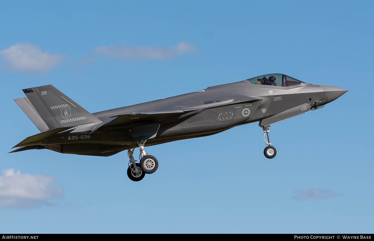 Aircraft Photo of A35-038 / 19-5511 | Lockheed Martin F-35A Lightning II | Australia - Air Force | AirHistory.net #462958