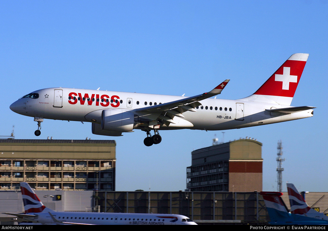 Aircraft Photo of HB-JBA | Bombardier CSeries CS100 (BD-500-1A10) | Swiss International Air Lines | AirHistory.net #463074