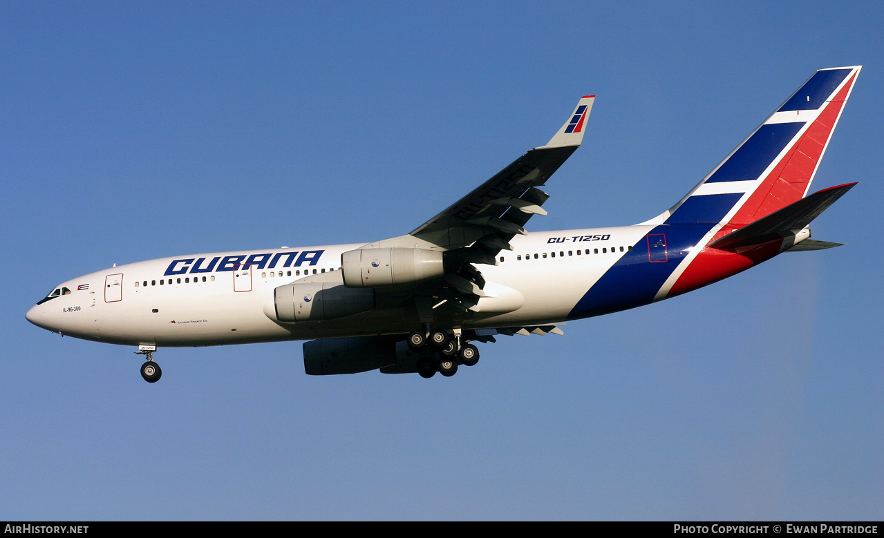 Aircraft Photo of CU-T1250 | Ilyushin Il-96-300 | Cubana | AirHistory.net #463162