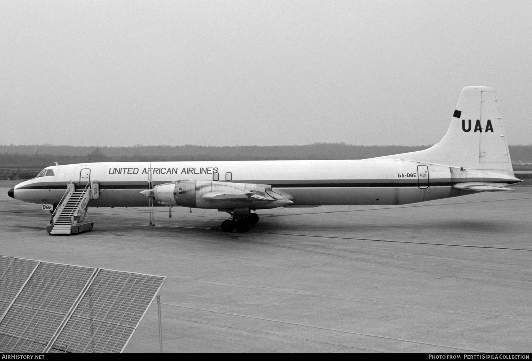 Aircraft Photo of 5A-DGE | Canadair CL-44D4-1 | United African Airlines | AirHistory.net #463269